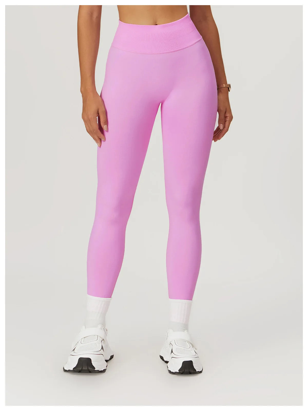 Seamless Fitness Leggings Women Sport High Waist Elastic Ribbed Yoga Leggings Gym Jogging Quick Dry Push Up Slim Pants Female