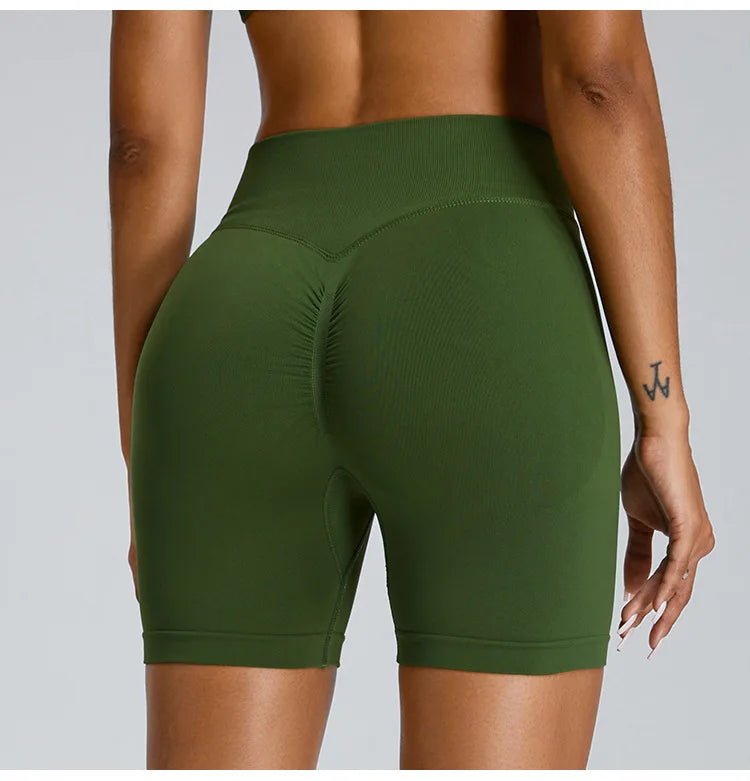 Seamless Yoga Shorts Women High Waist Workout Shorts Fitness Yoga Lift Butt Fitness Women Shorts Gym Short Running Sportswear