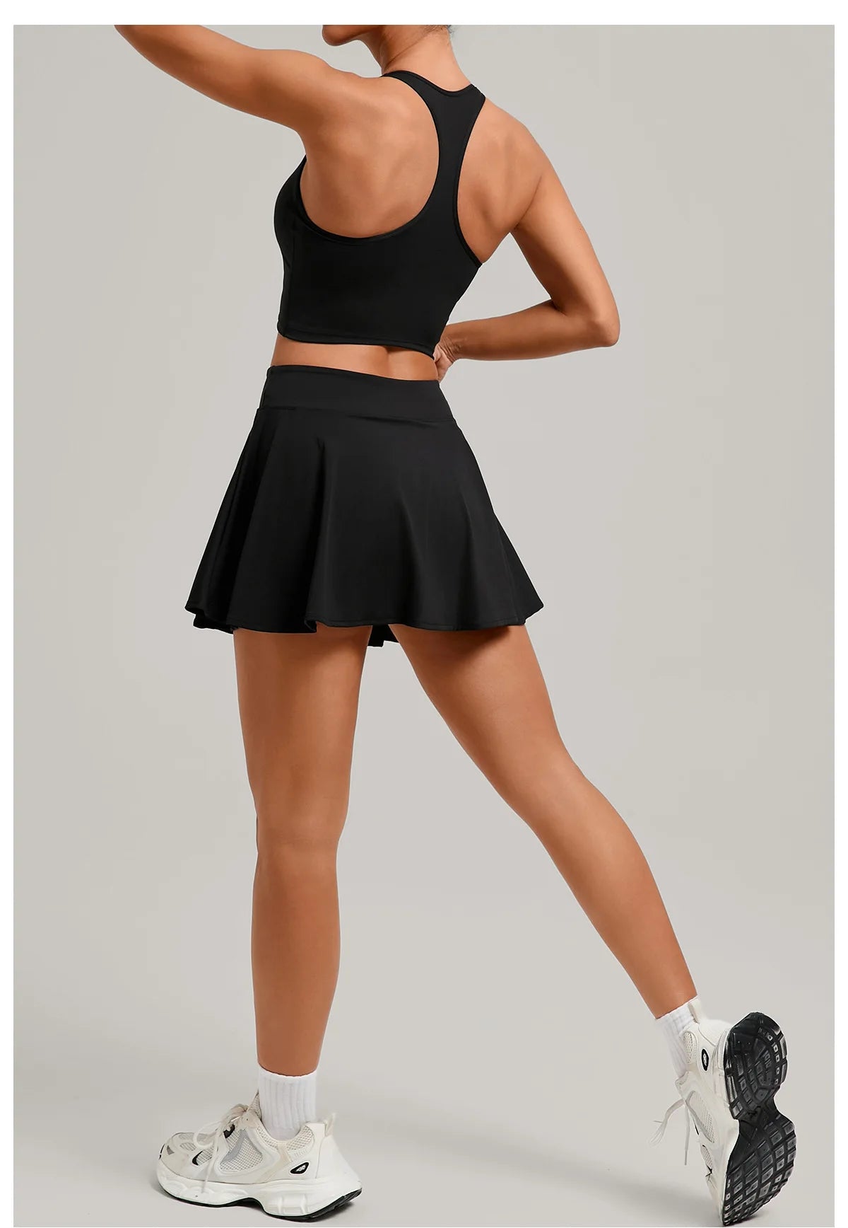 2PCS Yoga Suit for Women Tracksuit Fitness Gym Clothes Sports Bra Matching Impact Skirt Workout Sets Gym Set Outfit Sportswear