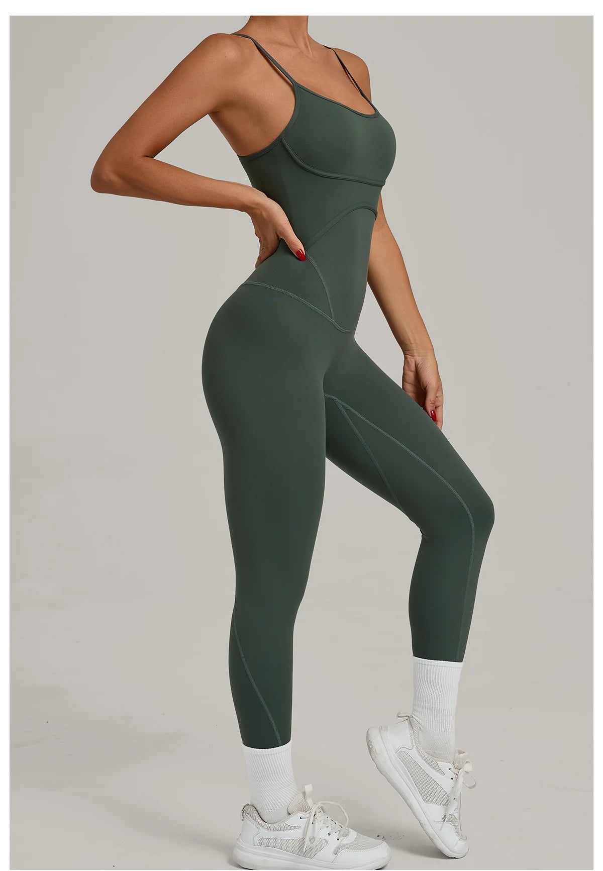 Fitness Jumpsuit Women Tracksuit Sports Playsuit Running One Piece Yoga Suit Scrunch Backless Set Rompers Gym Clothes