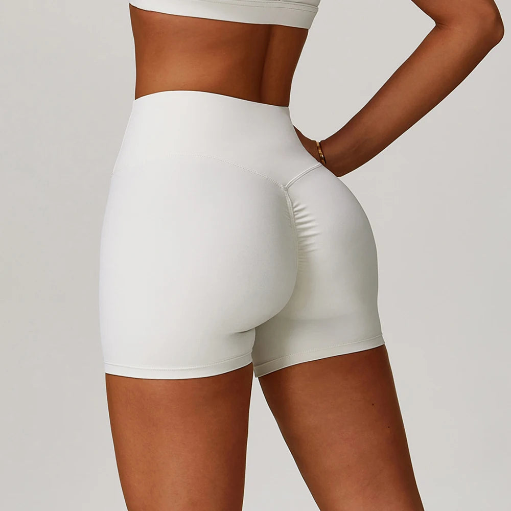 Women's Sports Yoga Shorts High Waist Hip Lift Fitness Running Cycling Quick Dry Breathable Yoga Women's Impact Yoga Shorts
