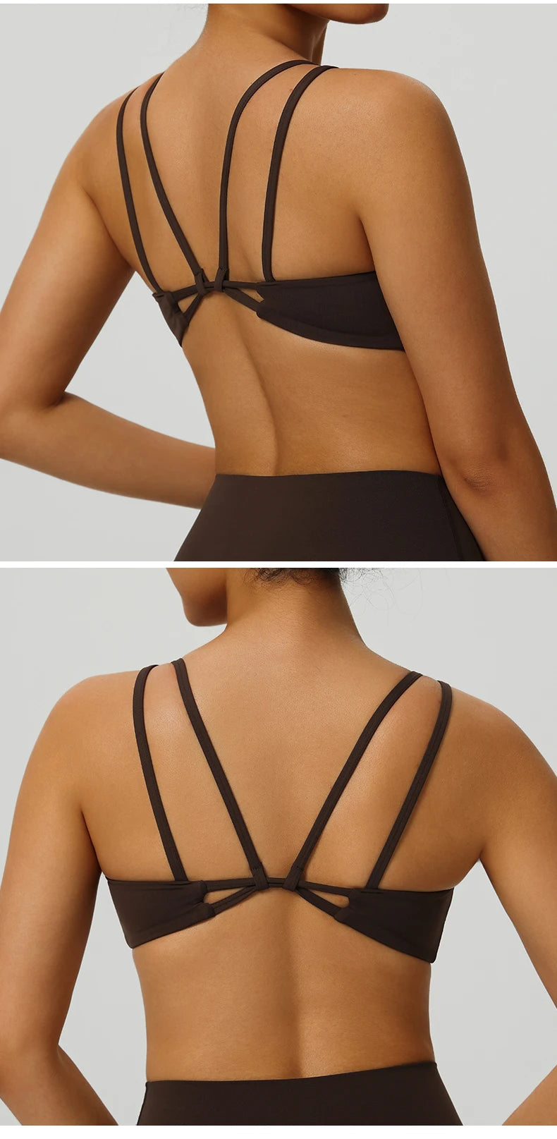 Women Tops Back Cross Strap Tank Top Push Up Underwear Running Sports Bra Breathable Soft Fitness Beauty Solid Color Yoga Bra