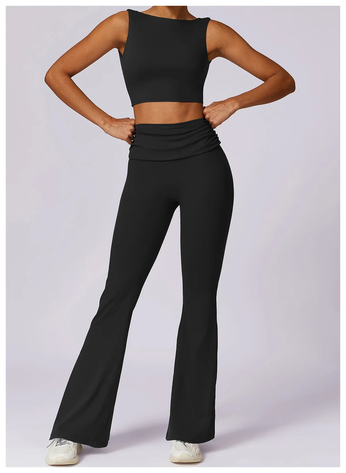 Workout Flare Leggings Yoga Pants Women High Waist Wide Leg Pant Women Gym Fitness Sports Black Flared Pant Latin Dance Trousers