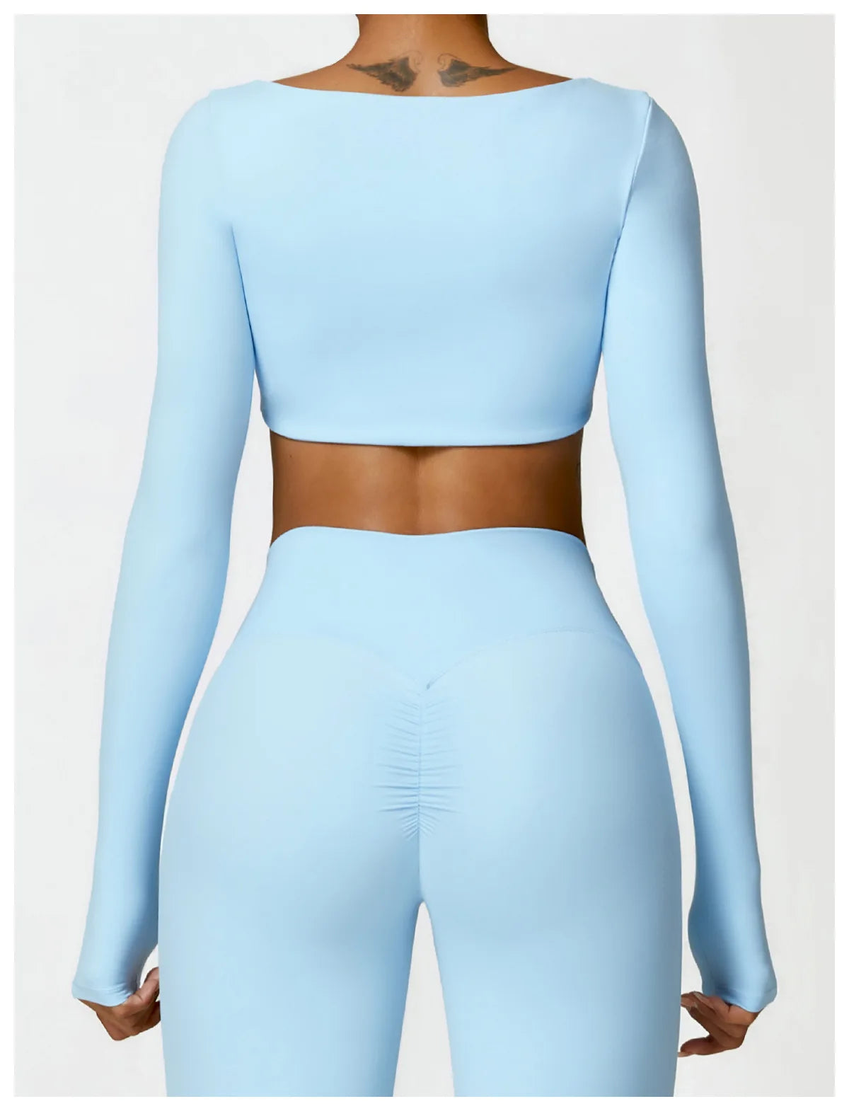 Winter Yoga Long sleeved Women's Outdoor Running Fitness Wear T-shirt Long sleeved Yoga Shirt Gym Push Up Workout Sports Top
