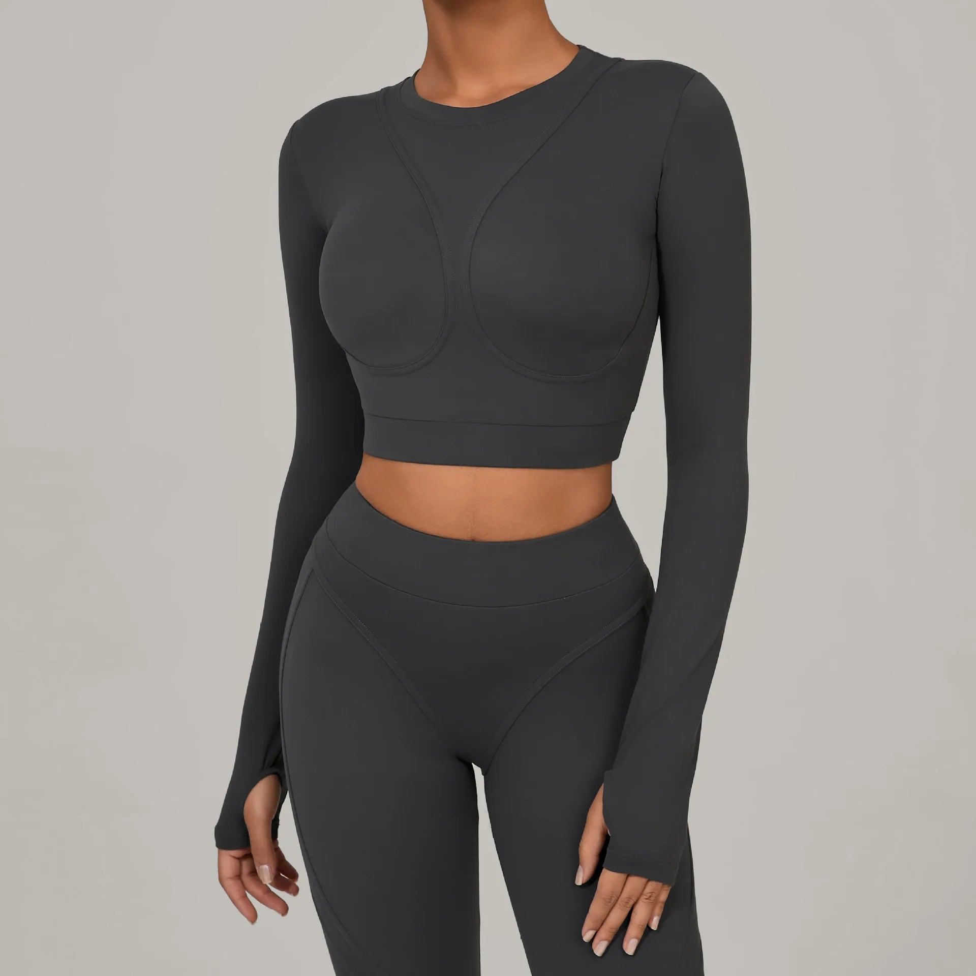 Women Yoga Shirts Crop Top Fitness Long Sleeves Push Up Shirts Women Yoga Sports Gym Clothes Running Quick-drying Workout Tops