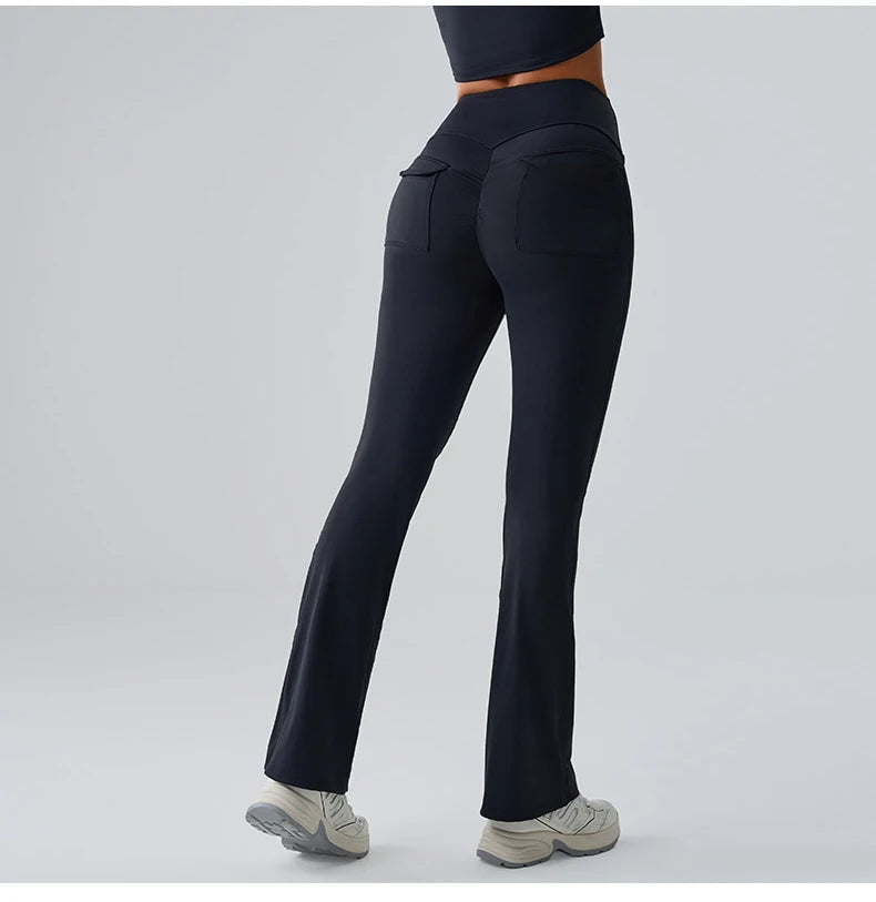 Yoga Pants Sport Leggings Women Flared Yoga Pants High Waist Wide Leg Pants Push Up Woman Tight Fitness Workout Gym Bell-bottoms