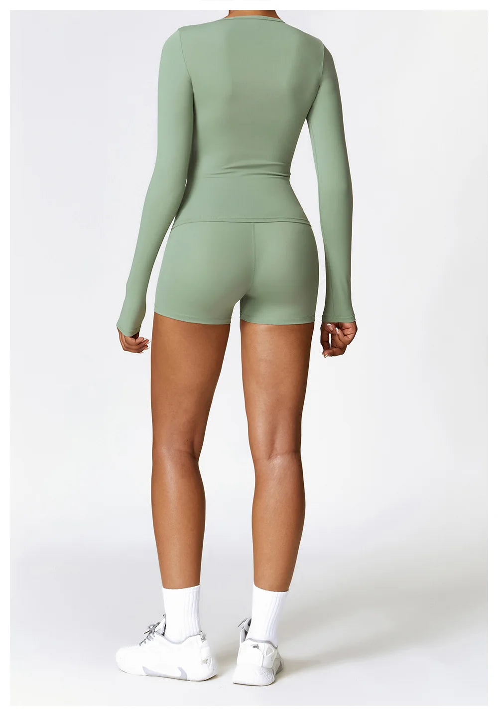 Yoga T-shirts Solid Sports Top Women Long Sleeve Gym Workout Running Shirts Sexy Exposed Navel Quick Dry Fitness Gym Sport Wear