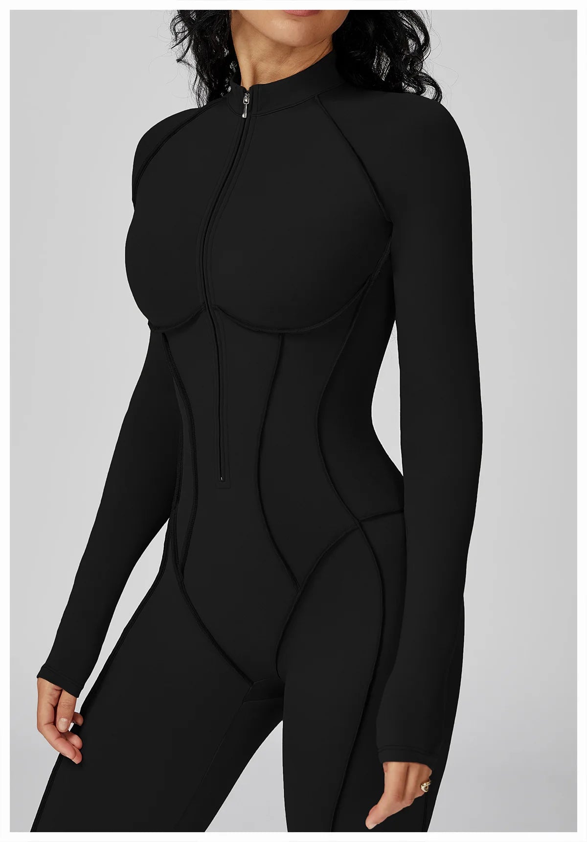 Women Sport Bodysuit Fitness Yoga Zipper Jumpsuit High Elasticity Outdoors Gym Tracksuits Workout Sports Sexy Jumpsuit Sportwear
