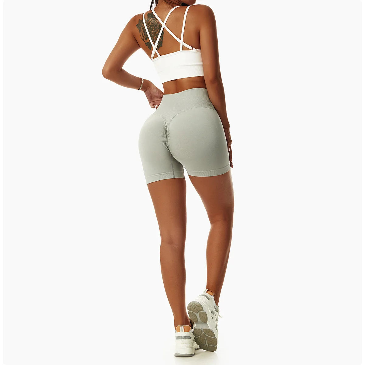 Summer Seamless Yoga Shorts High Waist Elasticity Sports Leggings Women Breathable Cycling Shorts Buttock Lift Gym Shorts Women