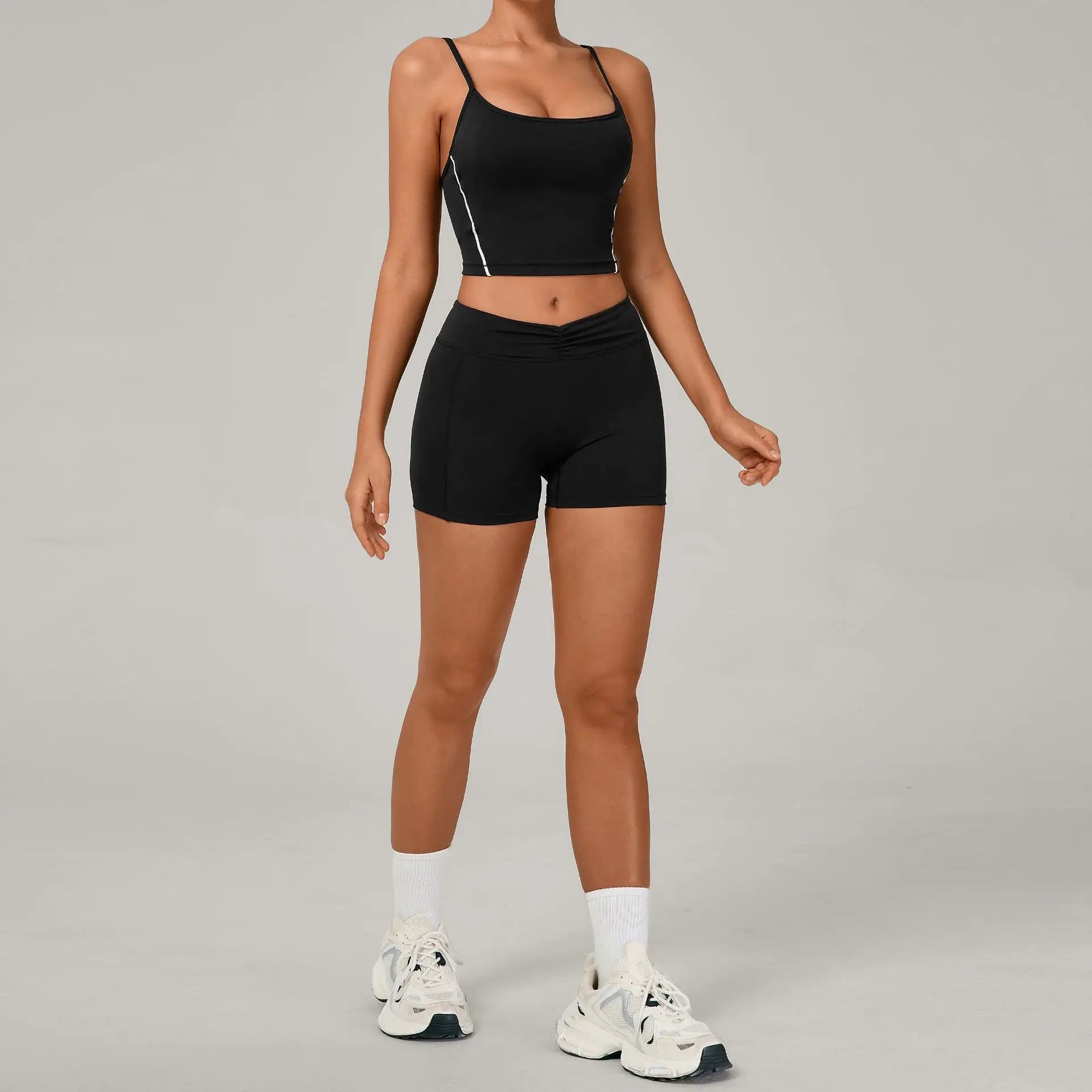 2 Pieces Yoga Sport Set Women Tracksuit Sports Bra Shorts Yoga Set Comfort Elastic Sportsuit Workout Outfit Fitness Gym Clothes