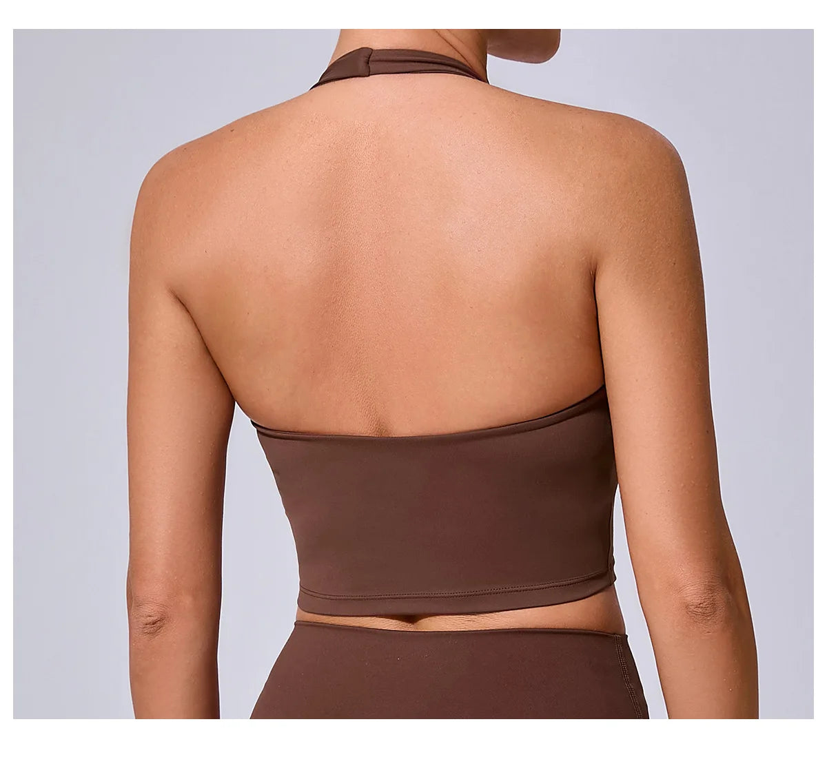 Women Hanging Neck Yoga Sports Bra Breathable Shock Proof Gym Workout Fitness Push Up Top Yoga Running Sportswear Vest Bra