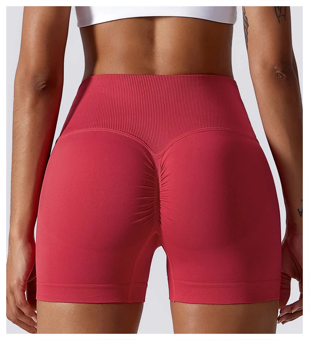 Summer Seamless Yoga Shorts High Waist Elasticity Sports Leggings Women Breathable Cycling Shorts Buttock Lift Gym Shorts Women
