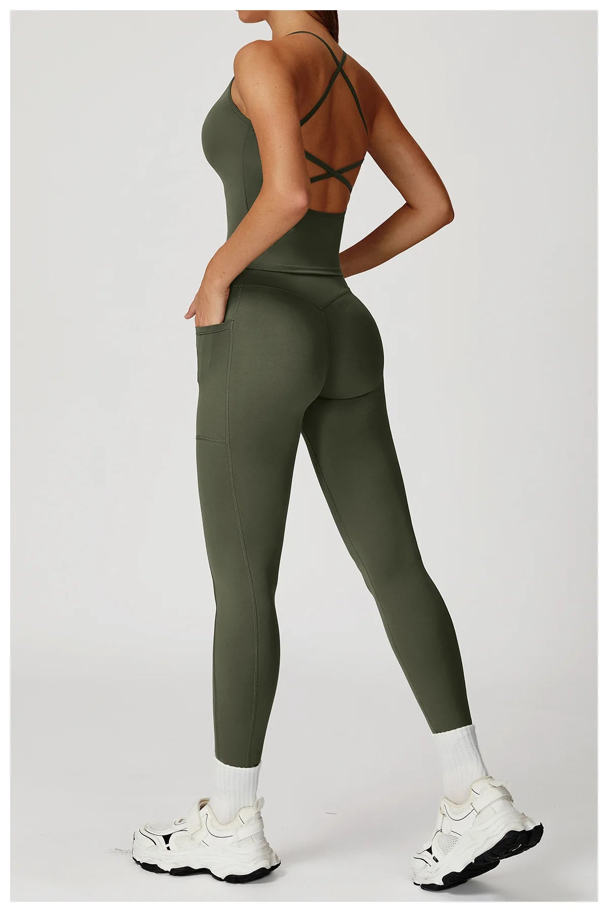 Yoga Pants Cross Waist Head Gym Leggings Women Sexy High Waist Booty Lifting Leggings Pants Women Sports Clothing Fitness Wear