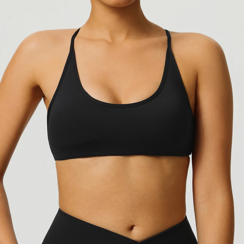 Women Underwear Breathable Sports Bra Shockproof Fitness Tops Push Up Gym Crop Top Brassiere Sport Bras Gym Workout Top Yoga Bra