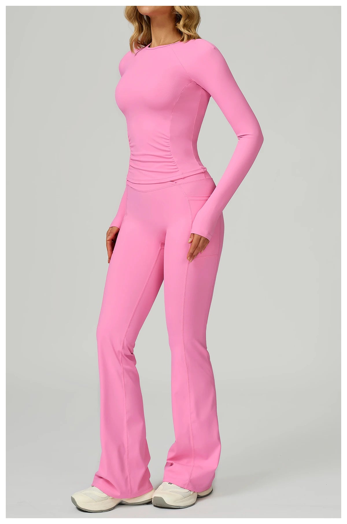 2 Pieces Yoga Suit Women Sports Set Quick-Drying Gym Set Women Tracksuit Running Workout Long Sleeve Sports Yoga Clothing