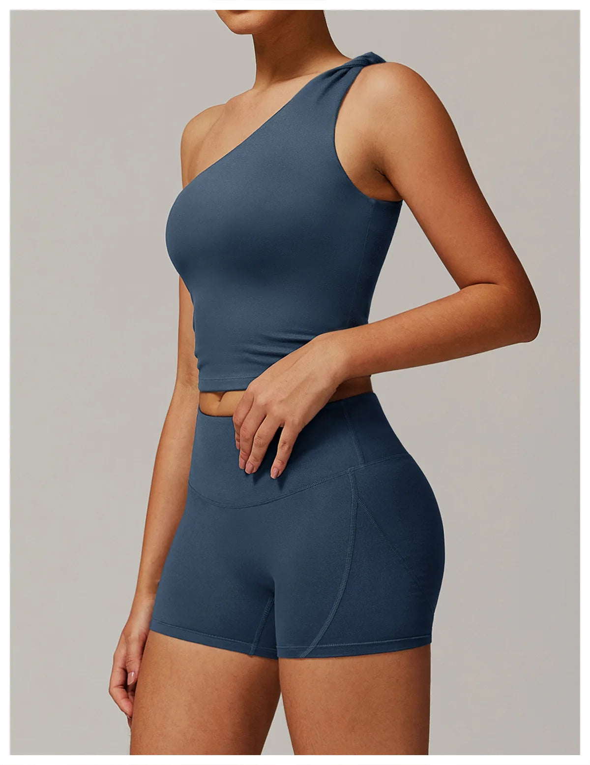Single Shoulder Tank Top Women Gym Women Sports Underwear Push Up Crop Top Fitness Bra Breathable Running Athletic Sportswear