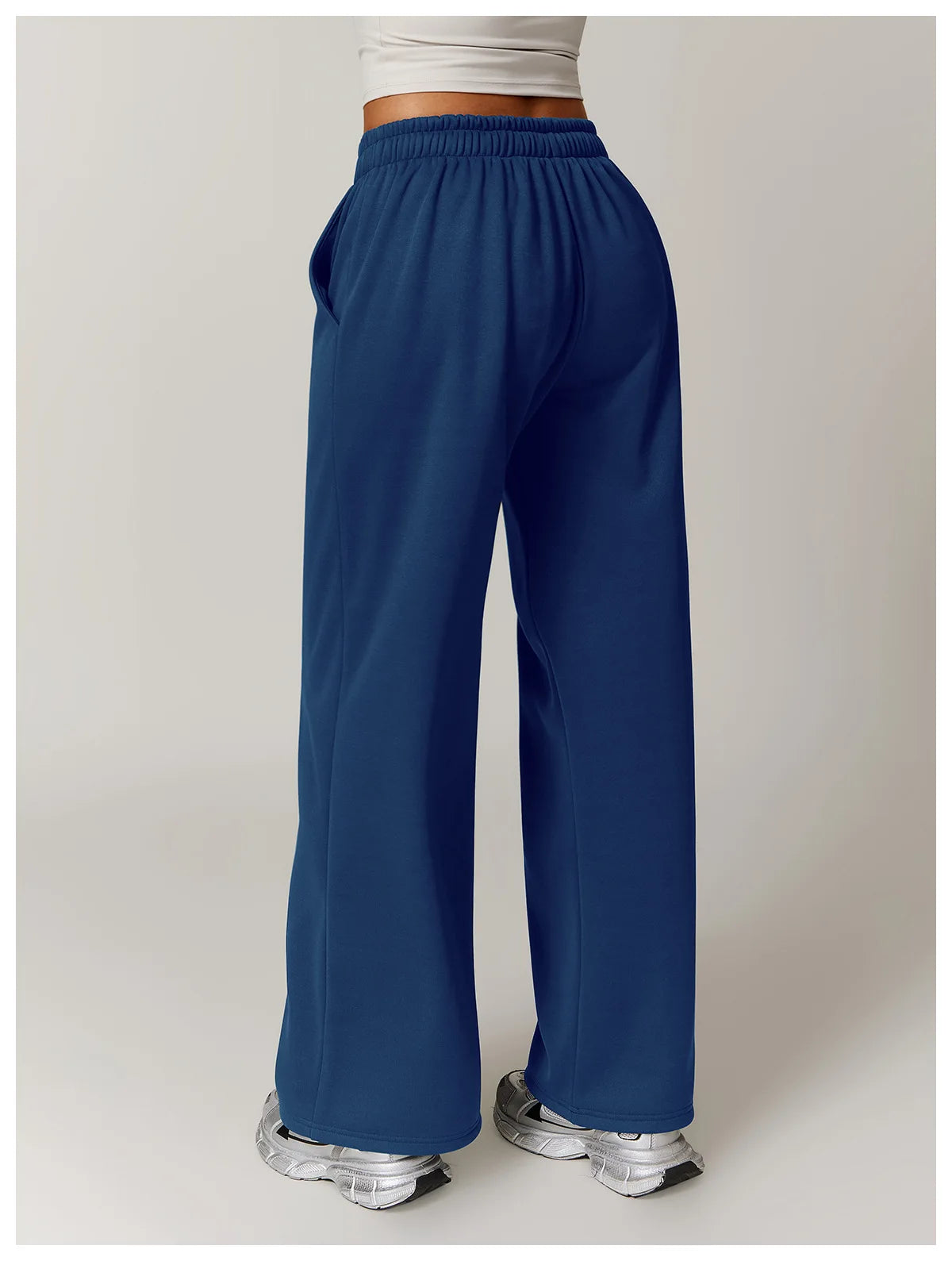 Winter Plush Loose Sports Sweatpants for Women Straight Leg Pants Warm Casual Pants Running Sports Pants for Women