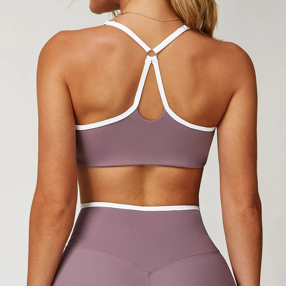 Gym Underwear Women's Sport Bra Sports Bra Anti-sweat Breathable Yoga Bra Shockproof Crop Top Fitness Top Push Up Workout Tops