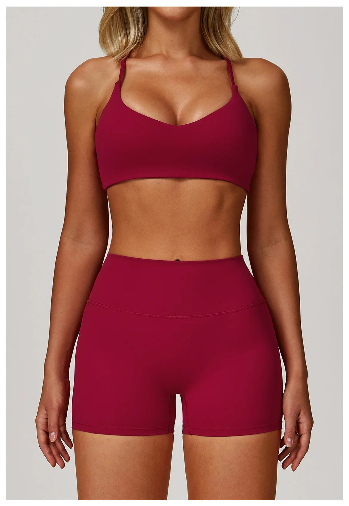 Sexy Women Tops Back Cross Strap Tank Top Push Up Running Impact Sports Bra Breathable Soft Fitness Beauty Solid Color Yoga Bra