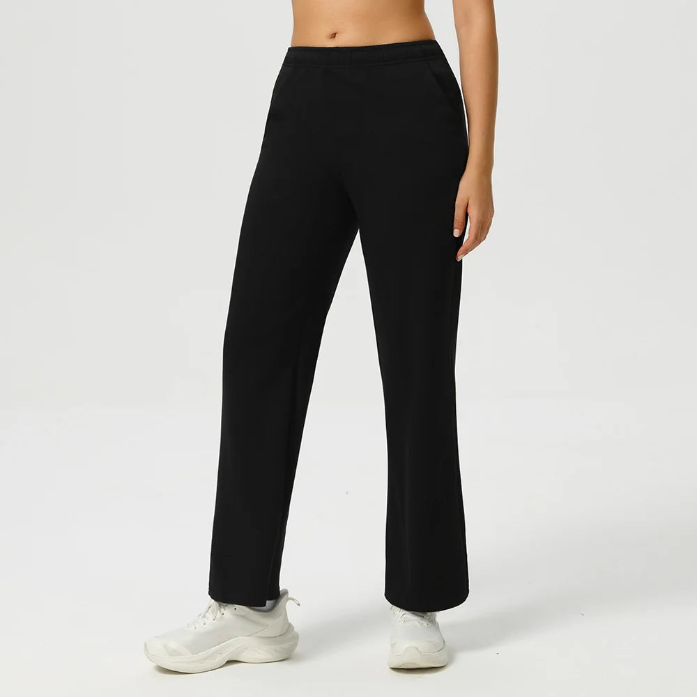 Flare Leggings Women Yoga Pants High Waist Breathable Wide Leg Pants Gym Sports Slim Flared Tight Pants Plus Size Dance Trousers