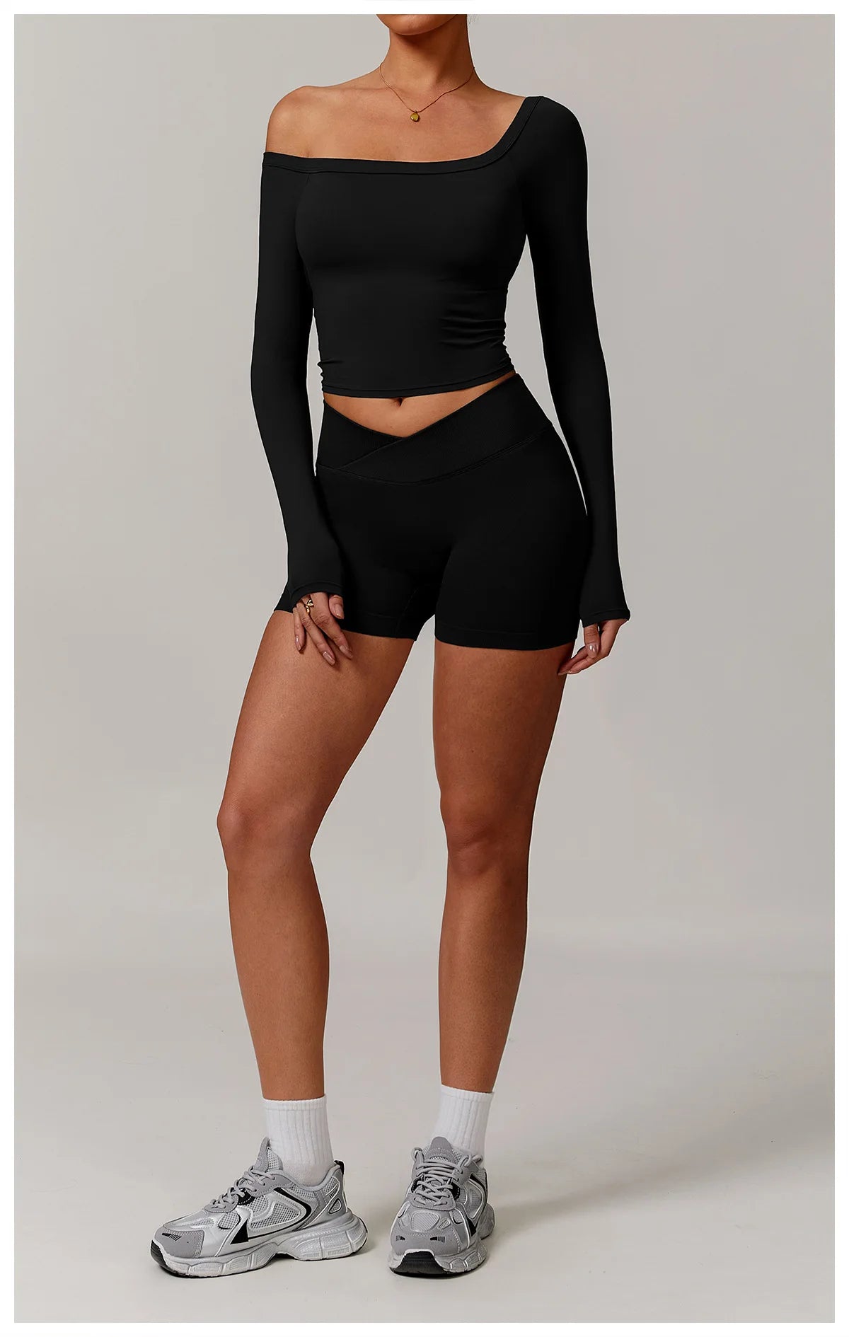 2 Pieces Yoga Suit Sports Set Women Athletic Wear Gym Set Women Tracksuit Running Workout Long Sleeve Sports Shirt Yoga Clothing
