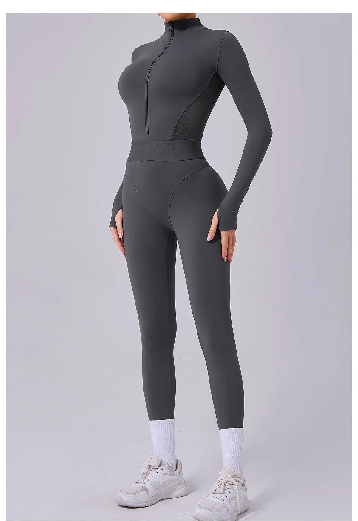 Women Tracksuit Yoga Set One-piece Suit Female Rompers Quick Dry Yoga Clothing Workout Bodysuits Sports Jumpsuit Long Sleeved