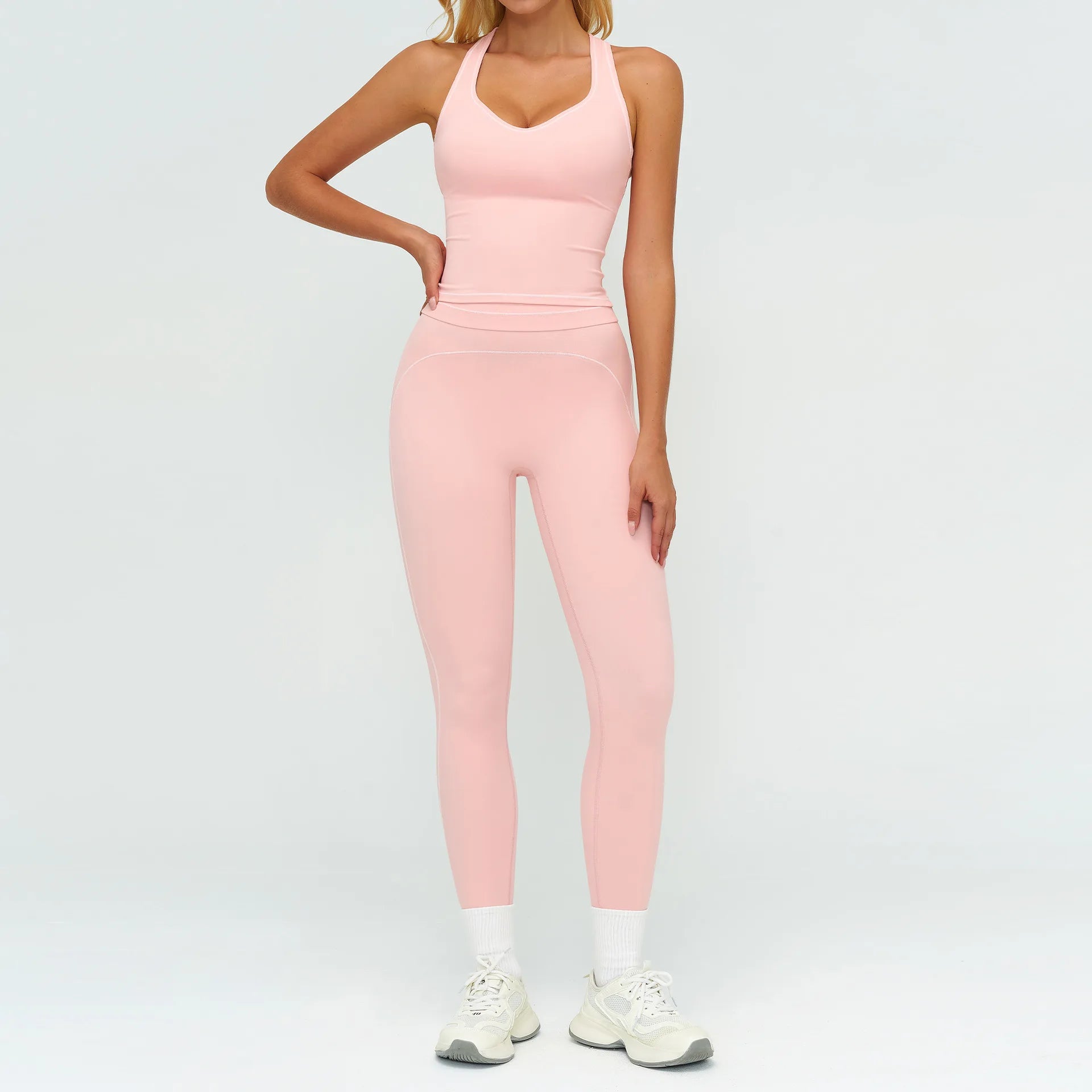 Women Tracksuit 2PCS Yoga Clothes Athletic Wear Fitness Set Gym Outfits Workout Sets Push Up Sports Bra Leggings Suit Sportswear