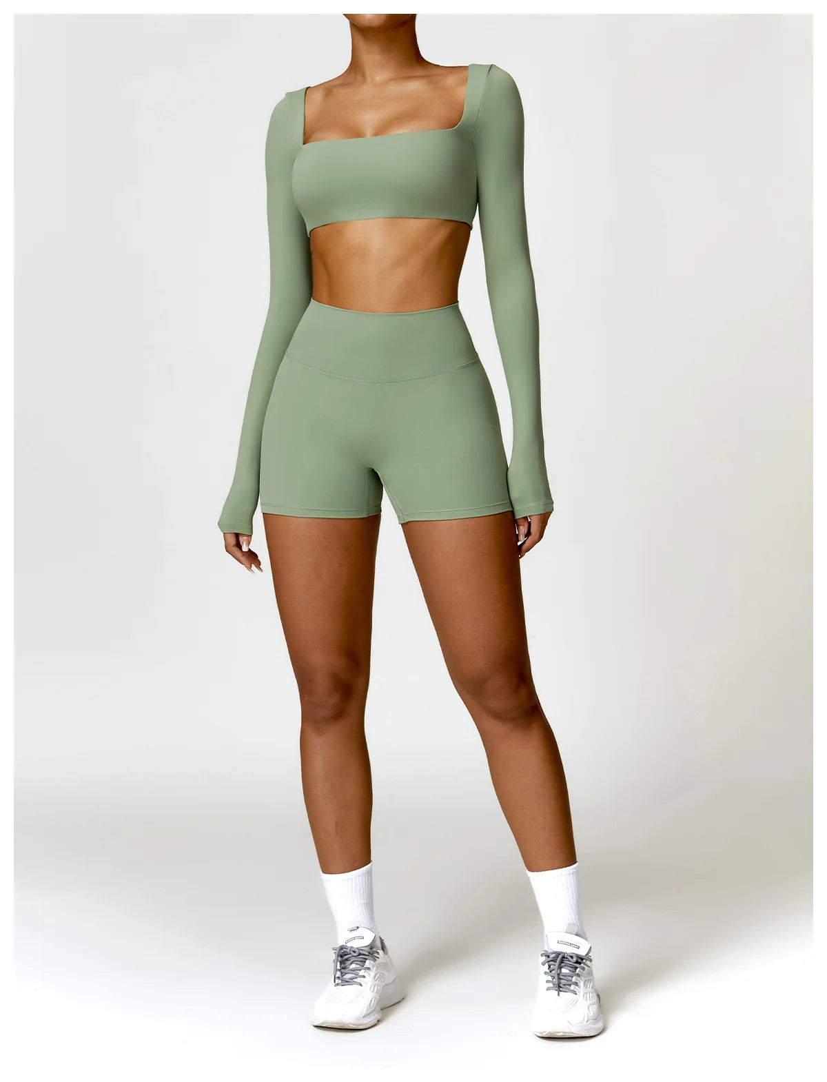 Winter Yoga Long sleeved Women's Outdoor Running Fitness Wear T-shirt Long sleeved Yoga Shirt Gym Push Up Workout Sports Top