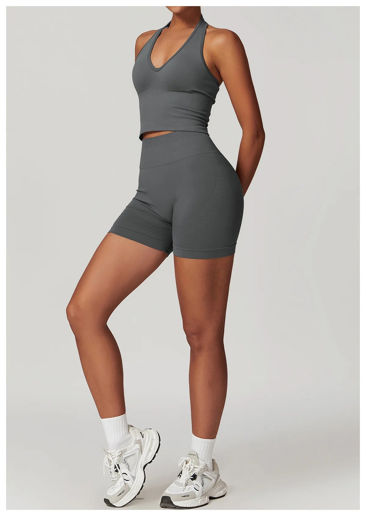 2PCS Seamless Women Tracksuit Yoga Set Workout Outfit Sportswear Gym Clothing Fitness Long Sleeve High Waist Legging Sports Suit