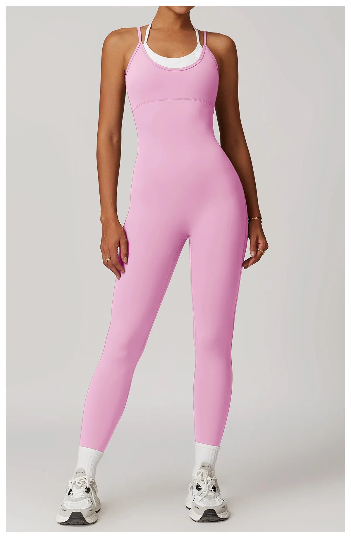 Color Blocked Jumpsuit Gym Set Women Yoga Suit Back Cross Sportswear Women Sports Jumpsuit Fitness Rompers Workout Bodysuits