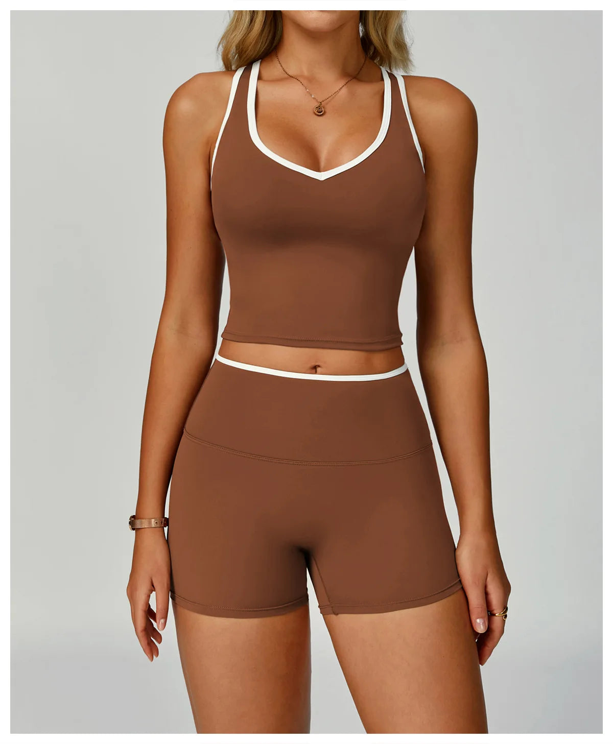 Gym Tracksuit Yoga Set 2 Pieces Workout Outfits Fitness Sportswear High Waist Leggings Sports Bra Athletic Wear Women Clothes