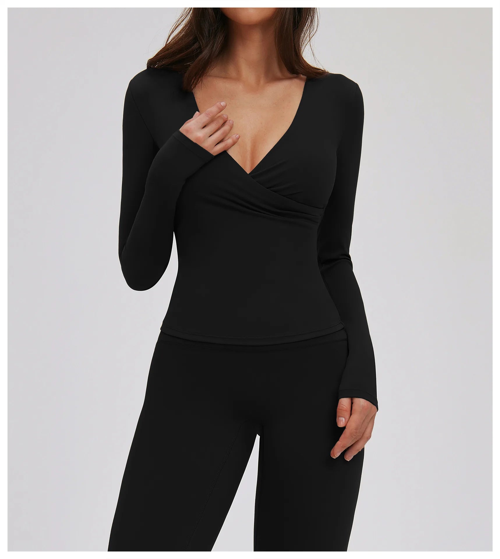 Sexy Yoga Shirts For Women Long Sleeve Fitness Top Running Gym Clothes Workout Shirts Dry Fit Breathable High Elastic Sports Top