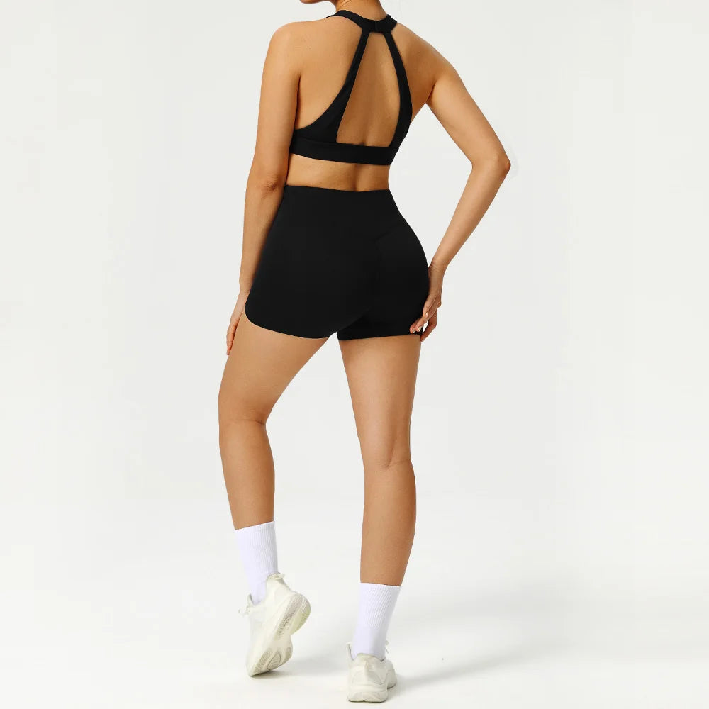 Women 2PCS Yoga Set Workout Sets Sportswear Gym Clothing Fitness Zipper Long Sleeve High Waist Leggings Sports Suits Yoga Suit