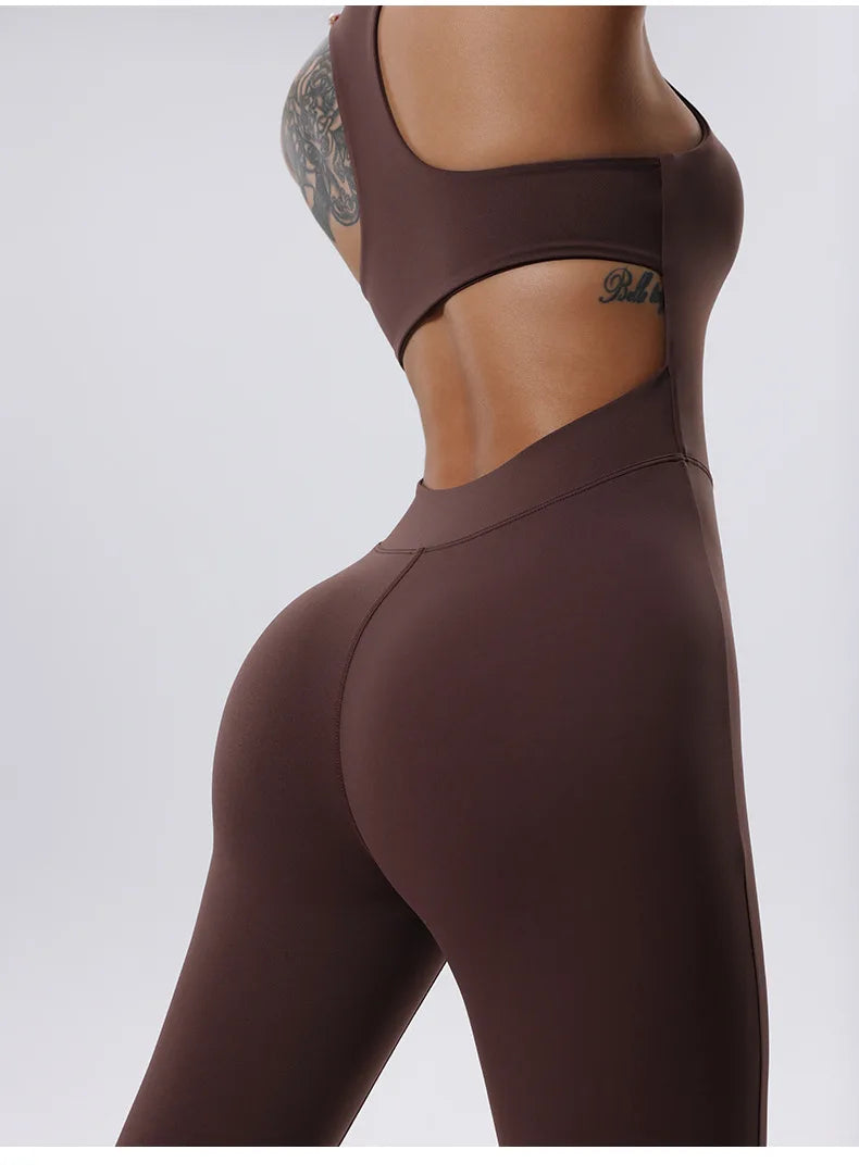 Zipper Yoga Set Women's Tracksuit Yoga Jumpsuits One Piece Workout Bodysuits Rompers Sportswear Gym Set Workout Clothes Women