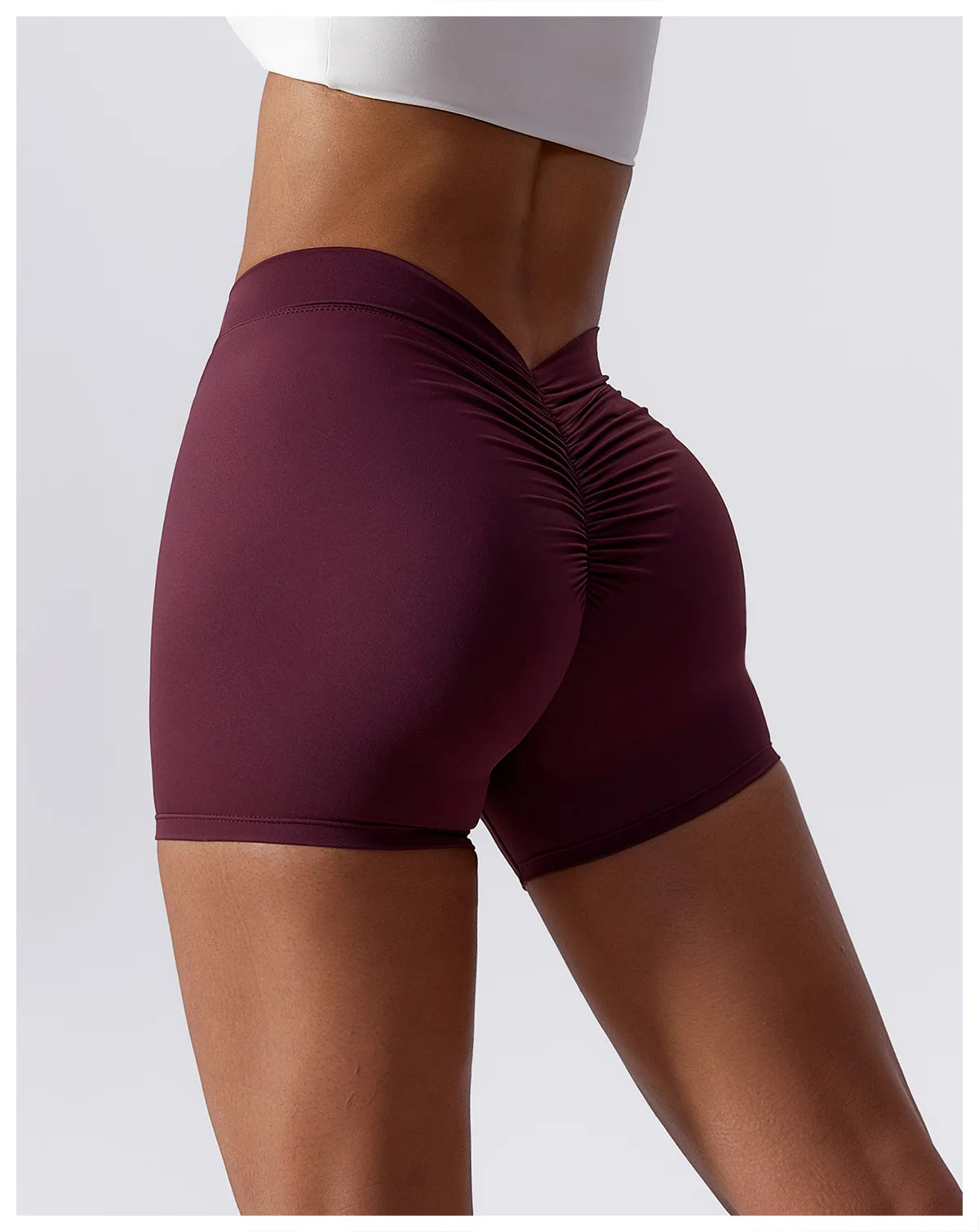 Women Yoga Shorts High Waist Scrunch Butt Lifting Comfort Fitness Gym Tights Squat Proof Naked Feel V-shaped Back Sports Shorts