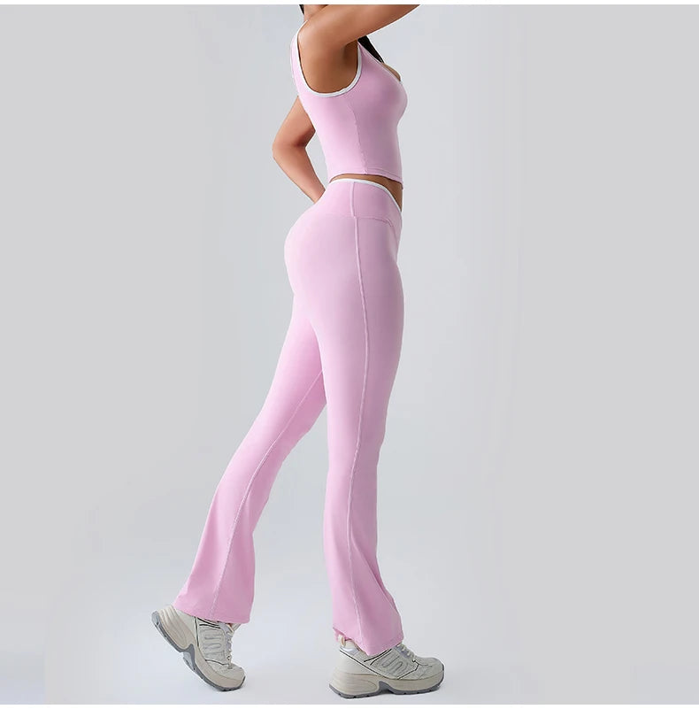 Women Tracksuit 2PCS Yoga Set Nude Feeling Workout Sets Gym Push Up Fitness Running Workout Sportwear Sport Bra Leggings Suit