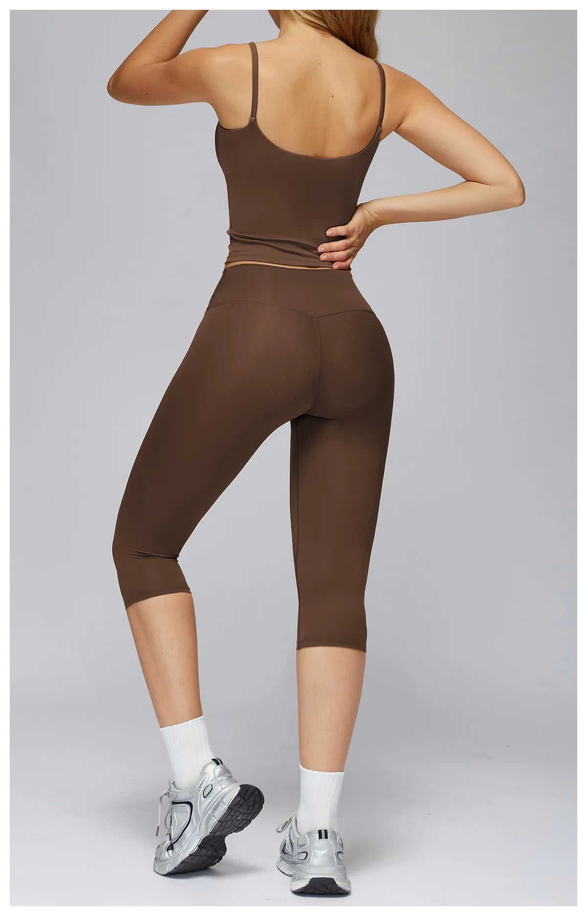 Yoga Set 2PCS Women Sportswear Workout Clothes Seamless Athletic Wear Gym Legging Fitness Bra Crop Top Long Sleeve Sports Suits