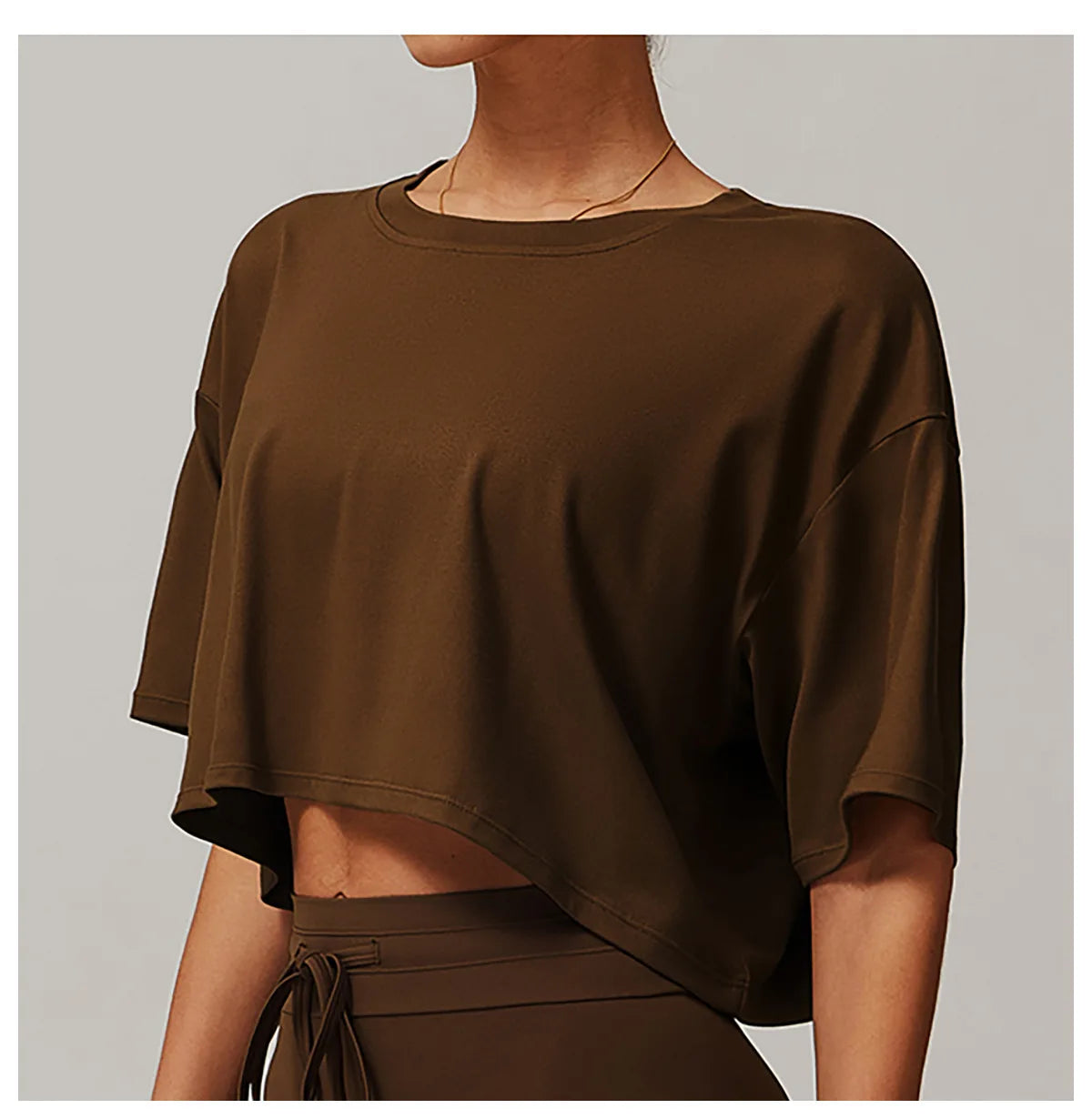 Summer New Sports Short Sleeved Top for Women Comfortable Round Neck Short T-shirt Fitness Running Yoga Short Sleeved Gym Shirt