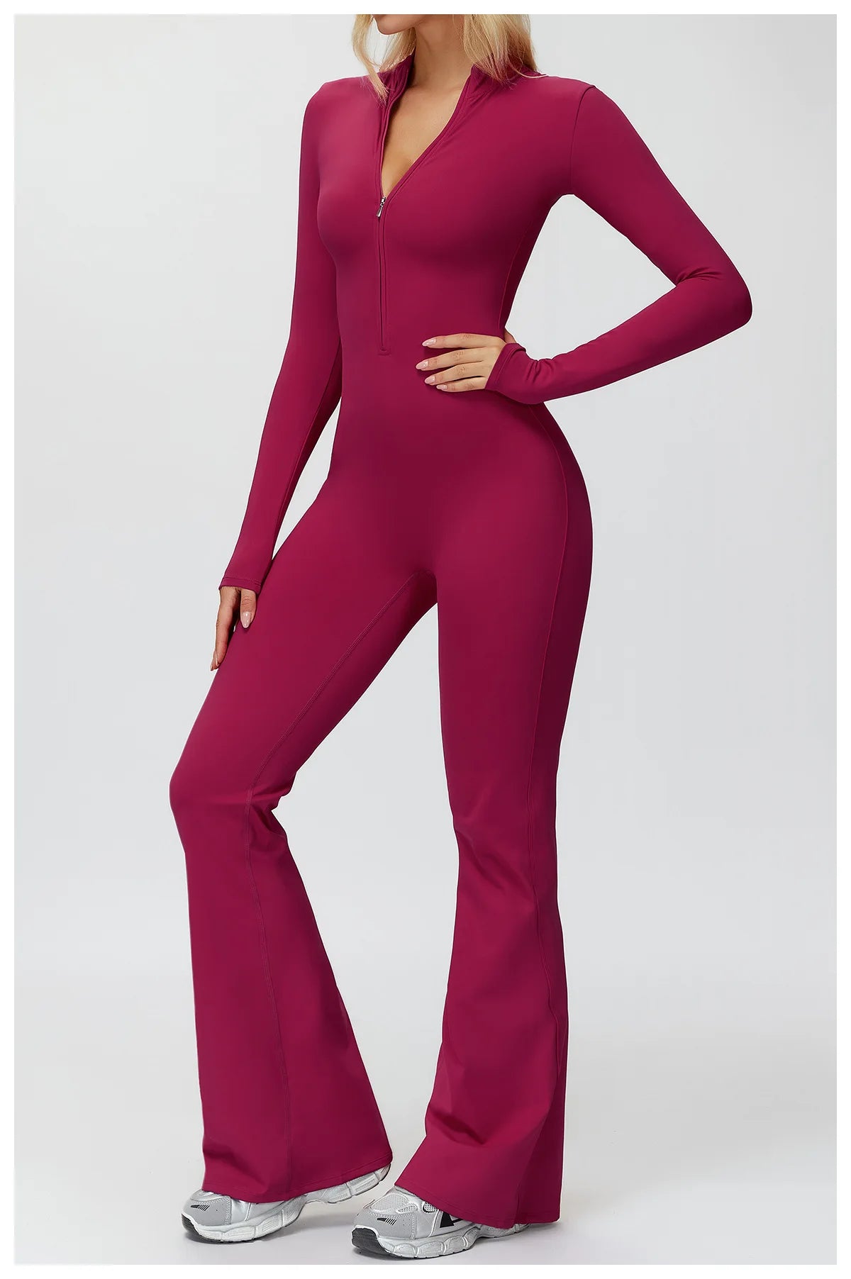 Winter Yoga Suit Gym Set Women Tracksuit Thicken Sportswear Zipper Fitness Long Sleeved Sports Jumpsuit Push Up Workout Clothes