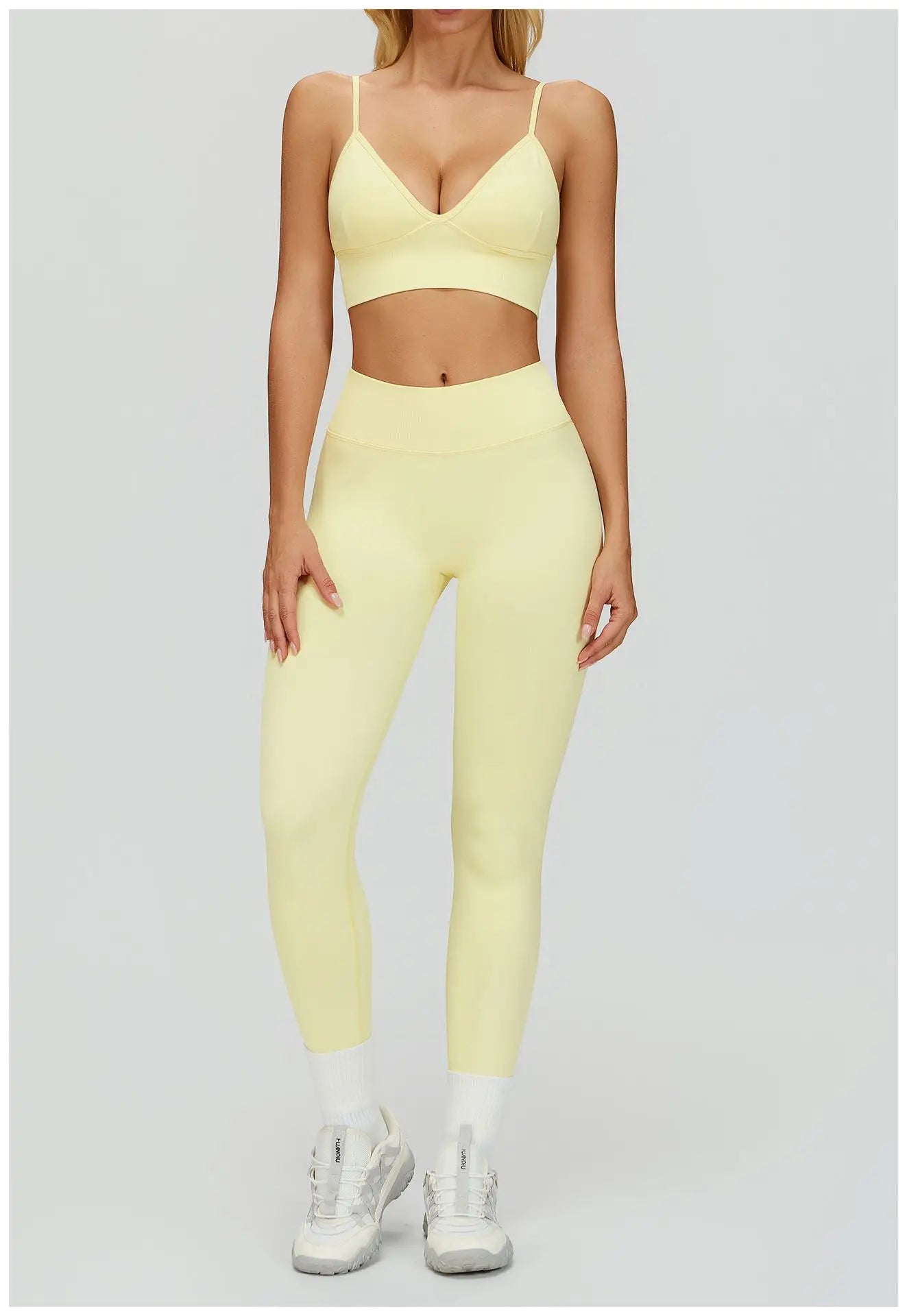 Seamless Yoga Suit 2PCS Sports Set Women Tracksuit Gym Running Workout Clothes Sports Long Sleeve Athletic Wear Yoga Clothing
