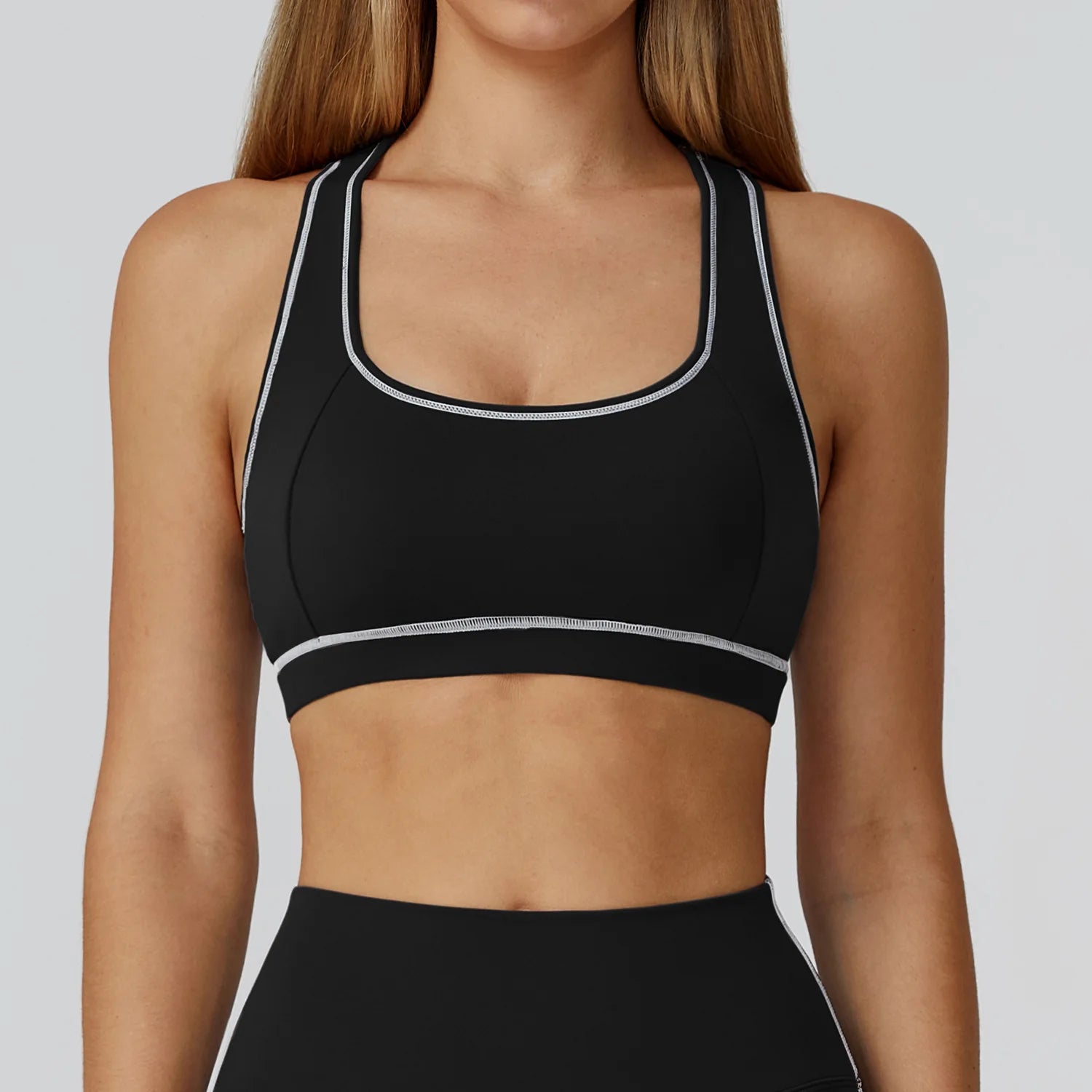 Fitness Top Women Breathable Sports Bra Anti-Sweat Yoga Bra Shockproof Crop Top Push Up High Strength Sport Bra Gym Workout Top