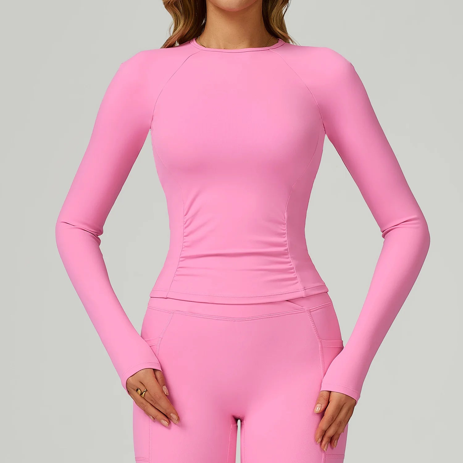 Women's Long Sleeve Top Yoga Shirts Running T-Shirt Workout Fitness Long Sleeve Gym Push Up Sports Top Sexy Training Crop Top