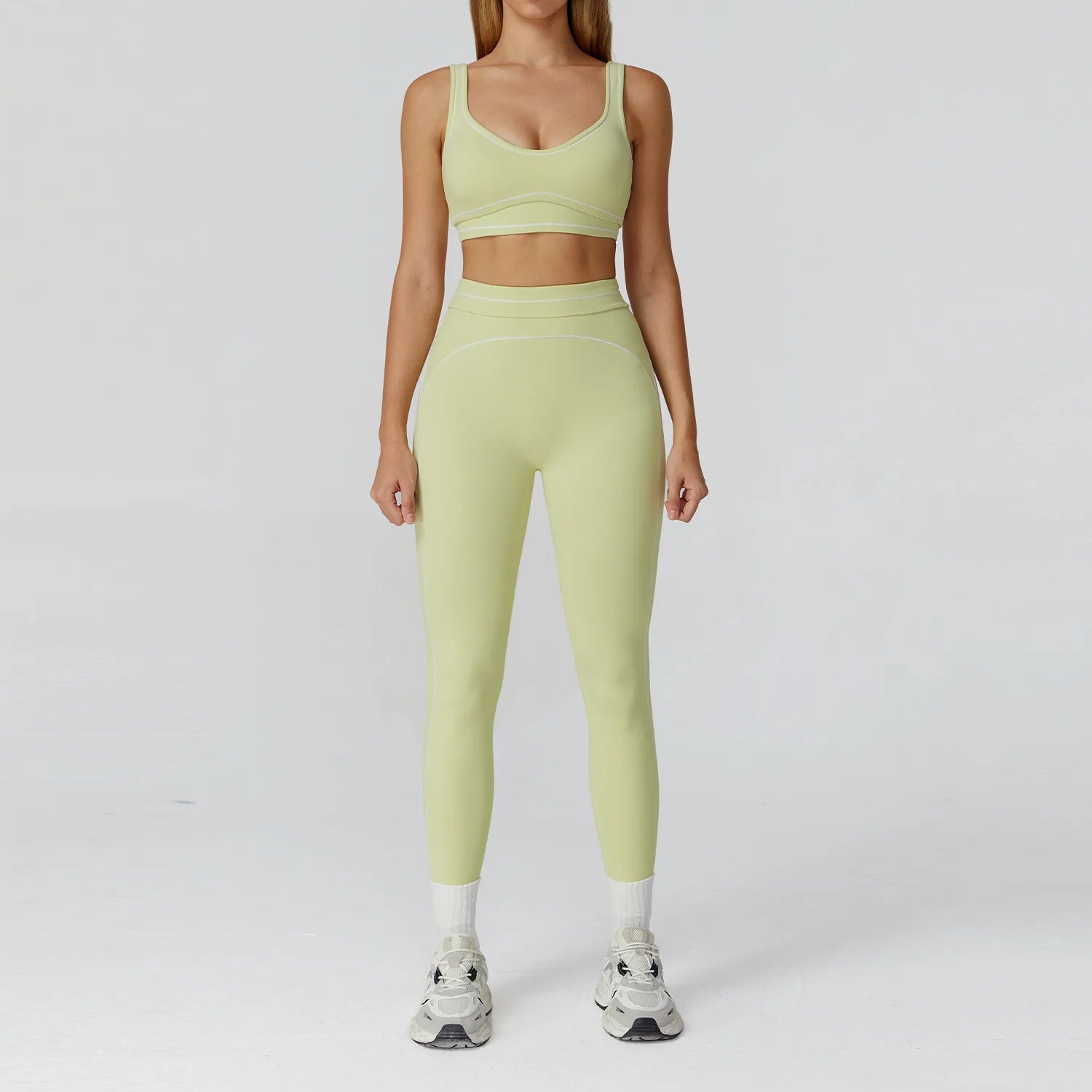 Women's Tracksuit Yoga Set 2PCS Sport Suit Gym Wear Workout Clothes Gym Outfits High Waist Legging Fitness Bra Set Sports Suits