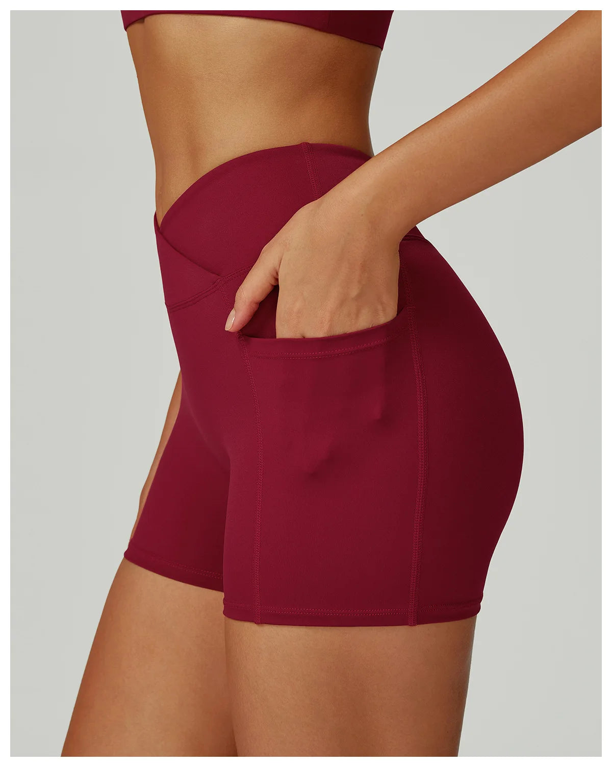 Cross Waist Head Yoga Shorts High Waist Workout Fitness Lift Butt Fitness Tights Gym Running Body Shaper Pants Casual Sportswear