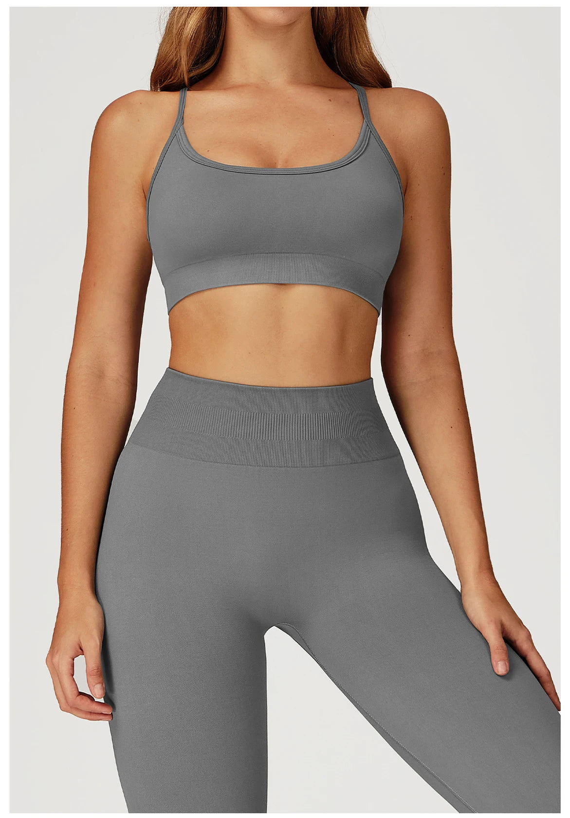 Breathable Sports Bra Anti-Sweat Fitness Top Women Yoga Bra Crop Top Push Up High Strength Sport Bra Seamless Gym Workout Top