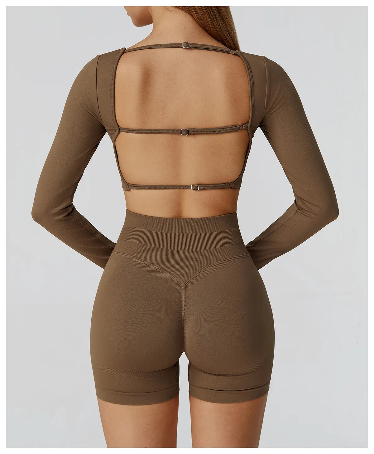Seamless Casual Quick Dry Sportswear Women Square Neck Gym Top Women Fitness Sports Crop Top Female Long Sleeve Yoga Clothing