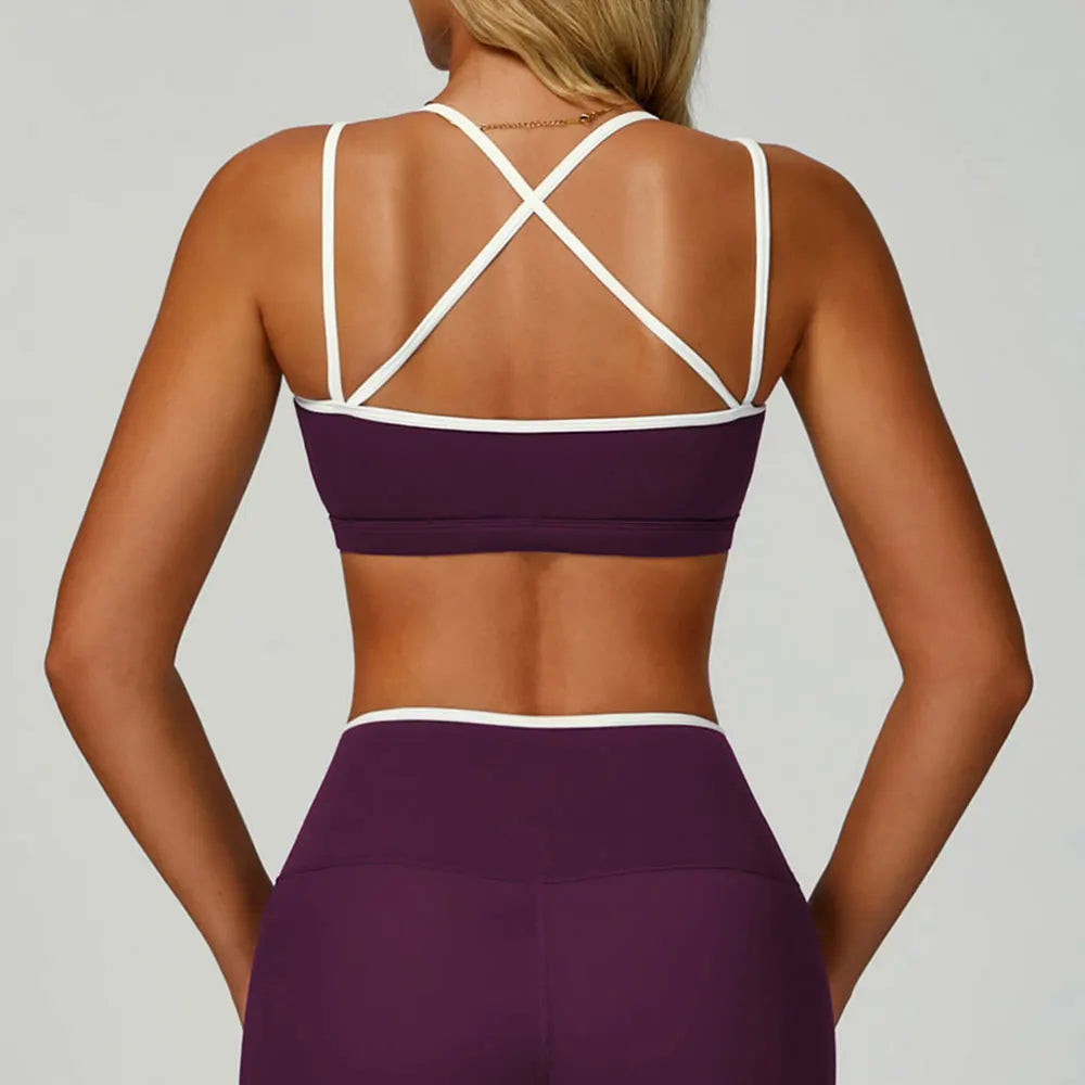Sport Bras Women Breathable Sports Bra Shockproof Fitness Tops Push Up Gym Crop Top Brassiere Gym Workout Top Seamless Yoga Bra