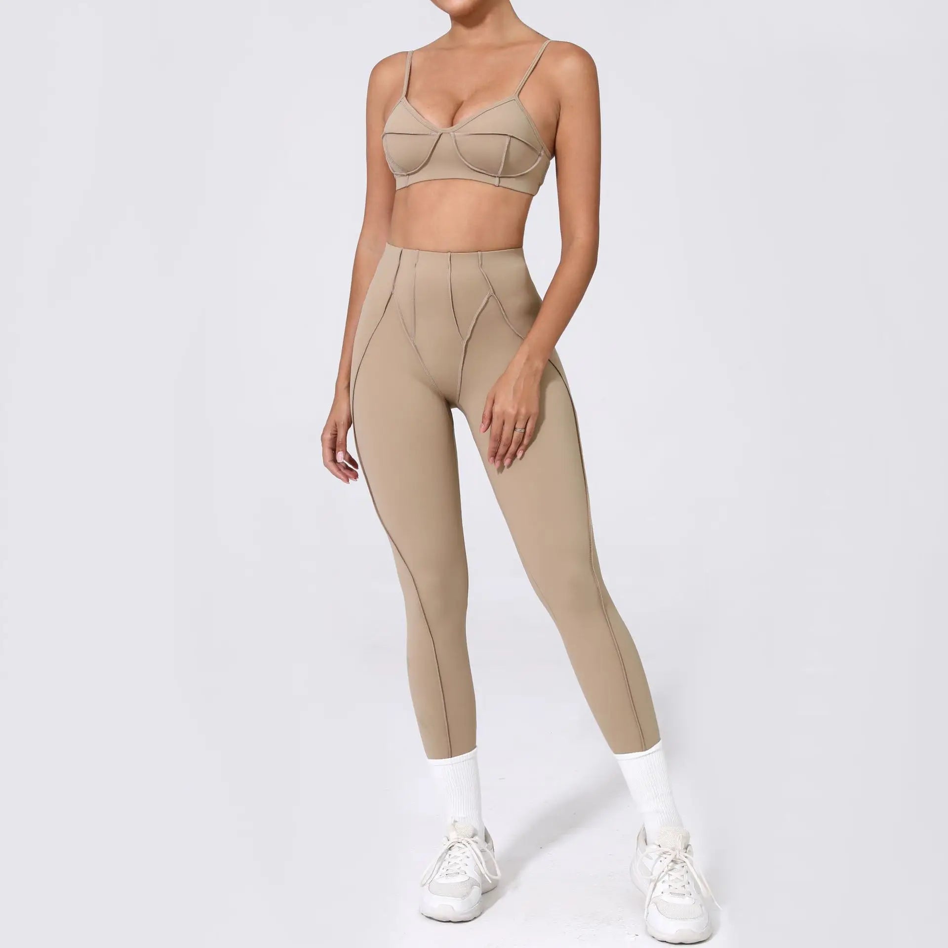 Women's Tracksuit 2 Pieces Seamless Yoga Set Workout Push Up Sportswear Gym Clothing High Waist Leggings Fitness Sports Suits