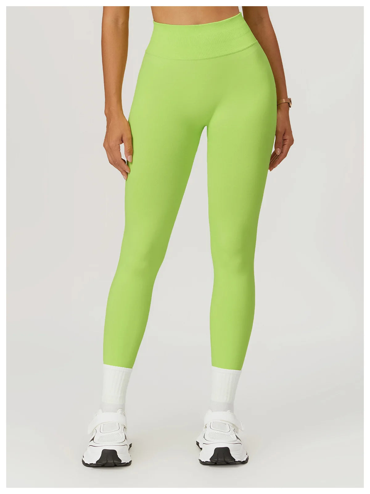 Seamless Fitness Leggings Women Sport High Waist Elastic Ribbed Yoga Leggings Gym Jogging Quick Dry Push Up Slim Pants Female