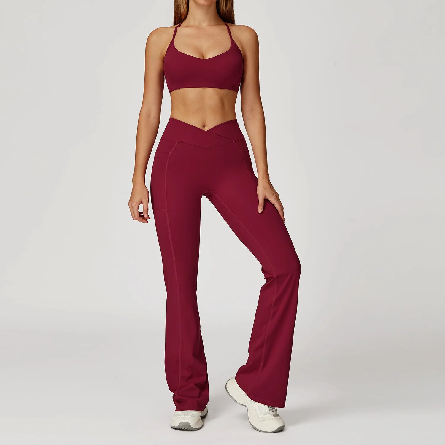 Women Tracksuit Yoga Set 2PCS Gym Workout Clothes for Female Push Up Bra High Waist Leggings Sexy Fitness Sportswear Sports Suit